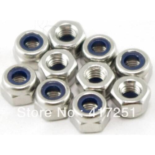 Lot50 Metric M5 304 Stainless Steel Hex Head Nylon Insert Lock Jam Stop Nuts