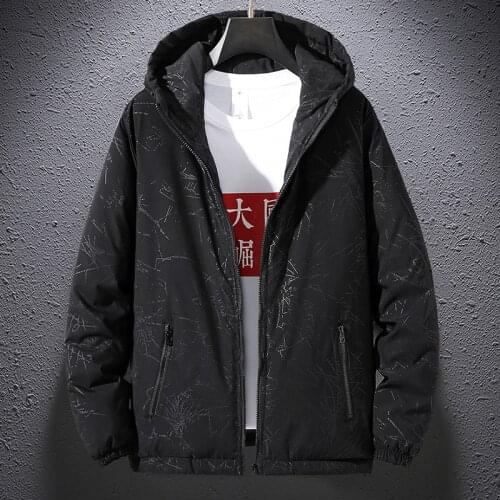 Fashion Men Cotton Liner Jackets Casual 2021 Autumn Winter Mens Clothing Black Jacket Streetwear Thick Plus Size Man Coat M-8XL