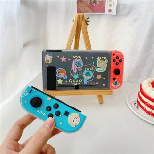 Transparent Soft Case For Nintendo Switch NS Joy Con Controller Shell Cute Cartoon Kawaii Clear Protective Cover Accessories