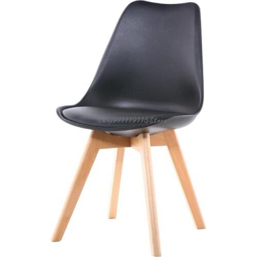 Nordic Solid Wood Dining Chair Chair Soft Bag Modern Simple Study Chair Back Chair Negotiation Chair