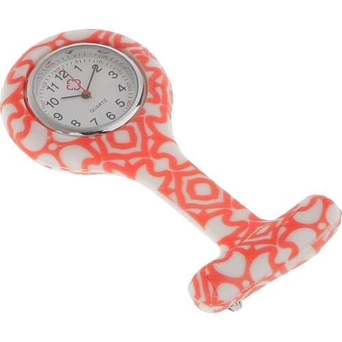 Silicone Nurses Brooch Pin Tunic Fob Medical Watch 4 Patterns Fancy Pocket Watch