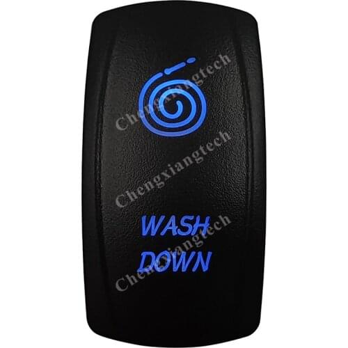 12v 20a Boat Car 5Pin SPST On Off Rocker Switch Wash Down Blue Led Toggle Switch Marine Yatch Waterproof