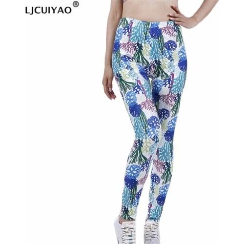 LJCUIYAO High Waist Fitness Leggings Women Workout Push Up Hollow Floral Fashion Solid Bodybuilding Polyester Exercise Pants