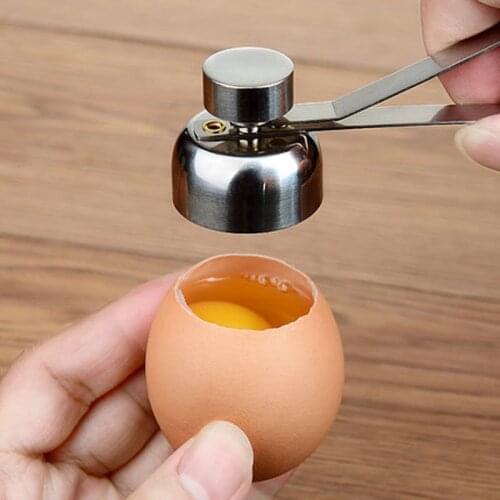 1PC Stainless Steel Egg Topper Cutter Creative Beat Opener Raw Eggs Cracker Separator Shell Opening Tool Kitchen Cooking Gadgets