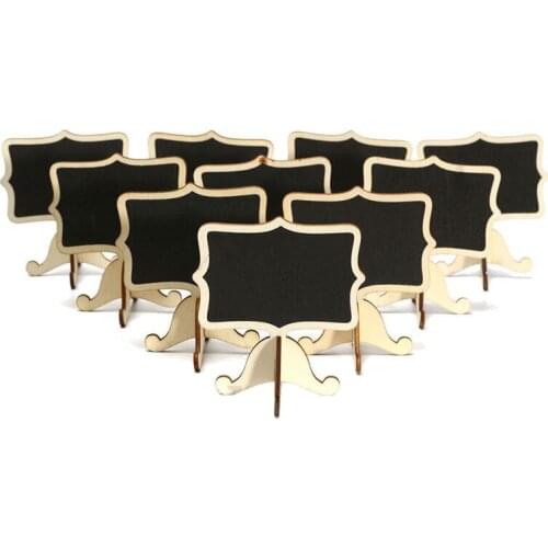 10 Pcs Mini Wooden Small Wedding Blackboard Message Table Number Chalkboard