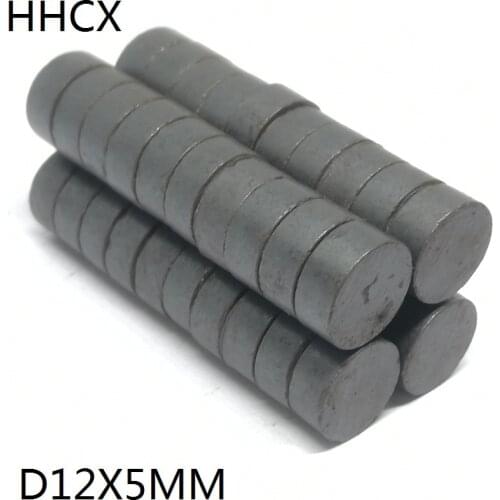 100pcs/lot Y30 Disk Ferrite Magnet 12*5 mm Permanent magnet 12mm x 5mm Black Round Speaker 12x5 mm