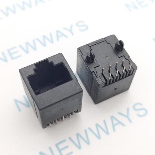 100Pcs/Lot All Plastic No Lamp Network Interface Rj45 Socket Female 8P8C Cable Socket
