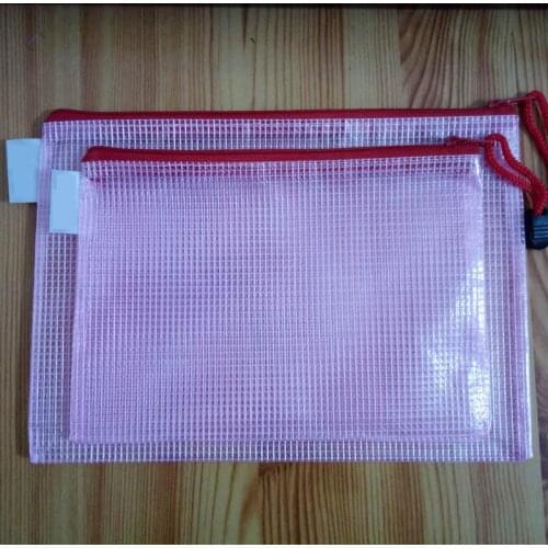 200 PCS Waterproof Gridding Zipper Bag Document Pen Filing Products Pocket Folder
