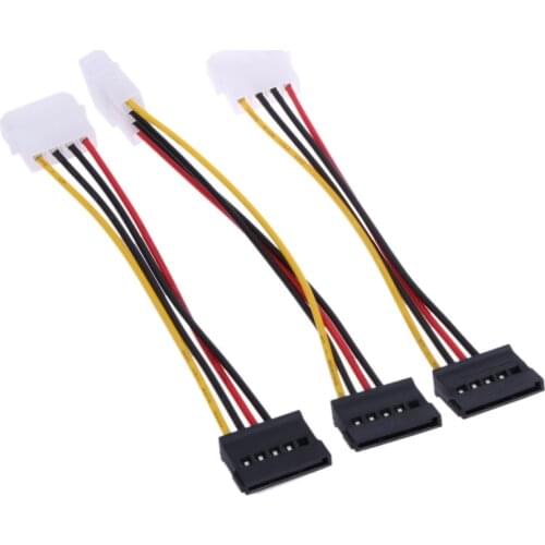 3pcs IDE to Serial ATA SATA Hard Drive Power Adapter Cable IDE to SATA Power Cable Extenders