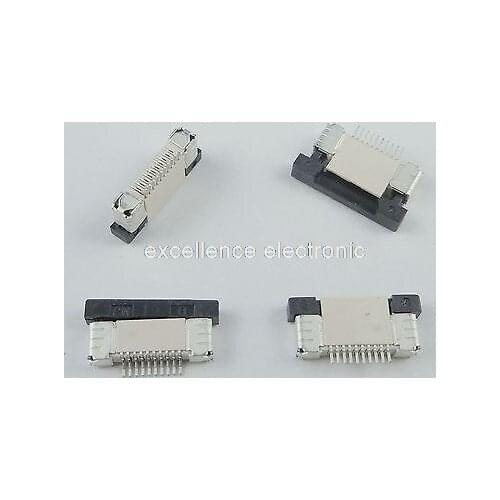 50Pcs FPC FFC 0.5mm Pitch 10Pin Drawer Type Ribbon Flat Connector Bottom Contact for LCD screen interface of MP3/DVD/Phone