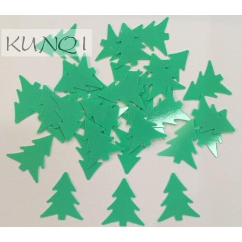 800pcs 14*16mm Nice Green Christmas Tree Without Hole Loose Sequins Sewing,Wedding Confetti Craft,Kids DIY Garment Accessory