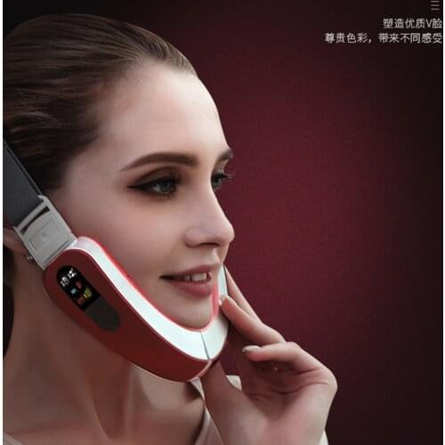 Intelligent Voice Face Lifting Device TENS Low Frequency Infrared Magnetic Therapy V Facial Massager Foldable Portable Skin Care