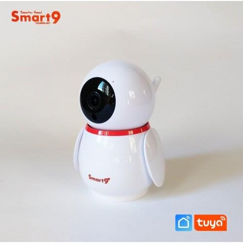 Smart9 HD 1080P Wifi IP Camera, TuYa Smart Home Solution, Penguin Appearance, IR Night Version, Rotary Type Powered by TuYa