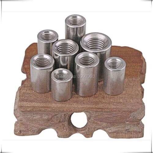 M10 Stainless Steel 304 Inner Thread Round Rod Coupling Nut 10pcs/lot
