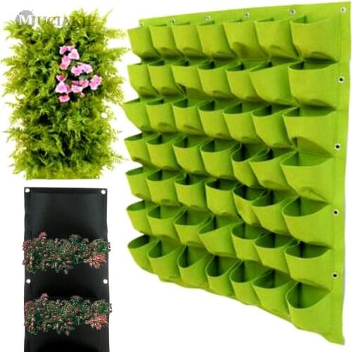 MUCIAKIE 1PC Garden Yard Plant Grow Container Bag Wall Hanging Vertical Greening Outdoor Indoor Flower Plant Planting Bag