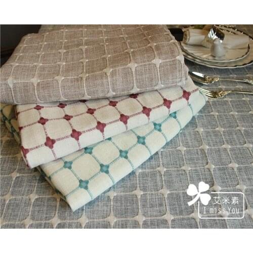 2017 New Blending Linen Thick Table Cloth Plaid Pattern Tableware For Kitchen Dining Table Decor Home Textile Toalha De Mesa