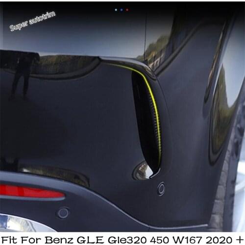 Lapetus Front + Rear Fog Lights Lamp Eyebrow Eyelid Strip Cover Trim For Mercedes-Benz GLE Gle320 450 W167 2020 2021 Accessories
