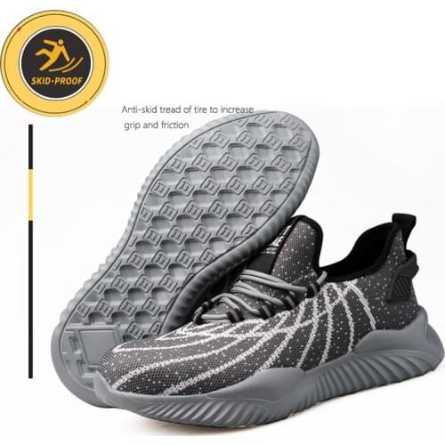 European Standard Steel Toe Work Safety Shoes Construction Steel Toe Shoes Safety Non-slip Men Boots Puncture-Proof Work Shoes