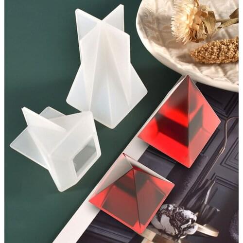 DIY Crystal Epoxy Jewelry Mold New Square Cone Cube Cone Silicone Mold Candle Mold Resin Epoxy Kit and Molds Cake Decorations