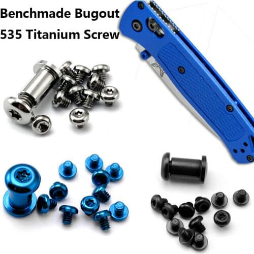 Replacement Titanium Screws Alloy Spindle Set Mount Screws For Genuine Benchmade Bugout 535 Black Blue Titanium