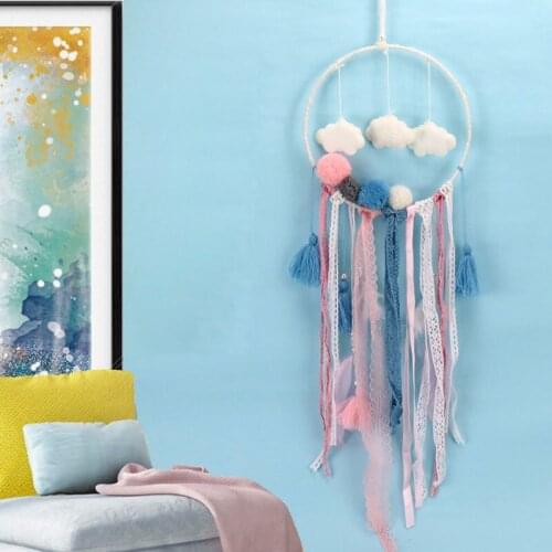 LED Light Dream Catcher Dromenvanger Dreamcatcher Christmas Decorations Hanging White Feather Wedding Decoration Wind Chimes