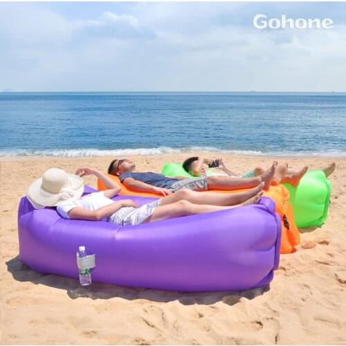 Outdoor Foldable Air Sofa Inflatable Loungers Couch Sleeping Bed for Outdoor Travelling Camping Hiking Pool Beach Parties