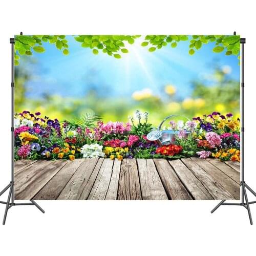 Spring Morning Sunshine Beautiful Garden Scenery Backdrop Family Room Decoration Child Photography Photo Background Vinyl Banner