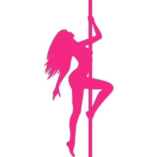 8 inch x 3.5 inch Creative Fashion Sexy Pole Dancing Music Art Beautiful Sticker Waterproof Window Die Cut Laptop Vinyl Decal