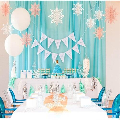 Frozen Party Christmas Snowflakes Decorations 3D Hollow Snowflake Paper Garlands Ornament Fake Snow Winter Decorations for Home