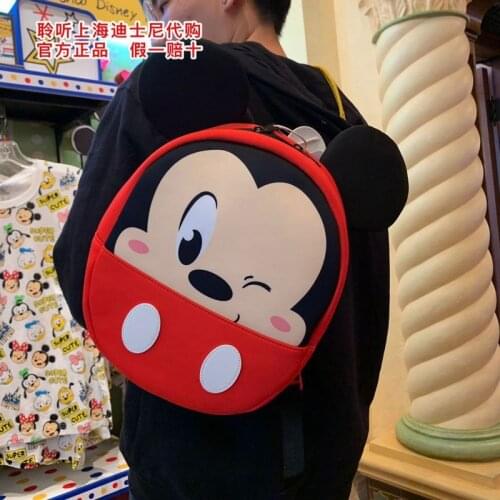 Authentic Shanghai Disney Shopping Mickey Minnie Cartoon Cute Casual Backpack Kindergarten Burden Reduction Schoolbag
