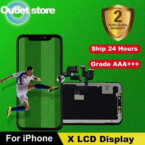 Grade AAA+++ For iPhone X OLED Display With 3D Touch Digitizer Assembly Screen Replacement For iPhone XR XS 11 LCD Display