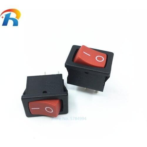 10PCS Ship Type Switch 15*21mm 2PIN Rocker Reset Switch 6A/250V 10A/125V 15X21mm