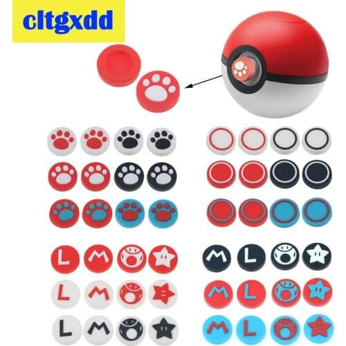 12PCS Joystick Cover Thumb Stick Grips Analog Caps For Nintend Switch NS Controller Silicone PokeBall Button Cap Accessories