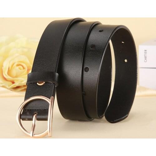 2019 Designer Women Belt Ladies Skinny Waist Belt for Jeans Pants Dresses Quality Real Leather Belt Elegant Thin Strap