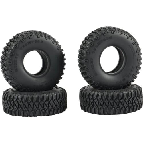 4PCS 95MM 1.55Inch Rubber Wheel Tires Tyre for RC Crawler Car Axial Jr 90069 D90 TF2 Tamiya CC01 LC70 MST JIMNY