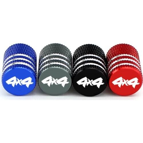 4pcs Car Tire Valve Stem Caps Aluminum Theftproof Laser Custom 4X4 SUV Pattern Valve Caps For Alfa Romeo 156 147 159 GT Giulia