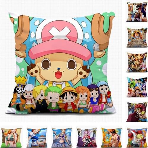 Anime ONE PIECE Christmas Gift Tony Chopper Sofa Pillow Case Custom Decorative Cushion Covers Home Textile Pillowcase A21