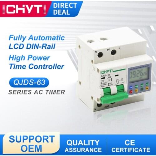 1s-99hours Timer Switch LCD Intelligent Circuit Break With Timing Function 63A Countdown Circuit Breaker With Time Function