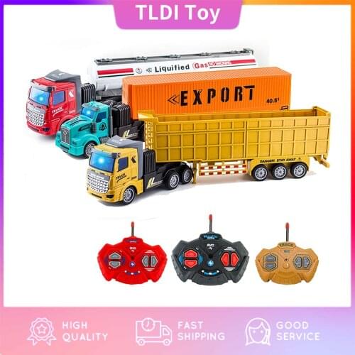 CPC Wireless Remote Control Semi-trailer Construction Truck Heavy Transport Truck Big RC Car 1:48 Dump Truck Boy Model Toys