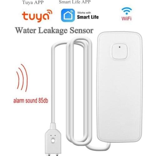 Tuya WIFI Flooding Alarm Water Leakage Sensor Independent Leak Alarm Detector Smart Life APP Control Smart Home Security Alert