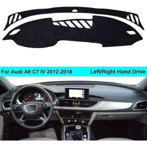 For Audi A6 C7 IV 2012 - 2018 LHD RHD 2 Layers Car Dashboard Cover Carpet Cape Rug Shade Carpet Dashmat Pad 2017 2016 2015 2014