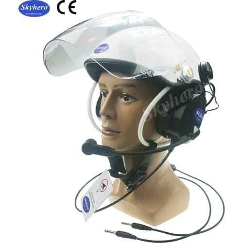 EN966 certified Aviation Communication Helmet White Flight helmet for gliding, ultralight and PPG