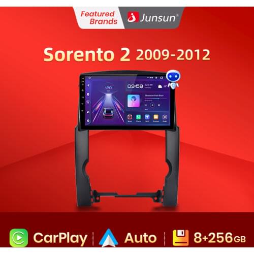 Junsun V1 Android 10.0 AI Voice Control 4G DSP Car Radio Multimidia Video Player GPS For Kia Sorento 2009 2010-2012 no 2 din dvd