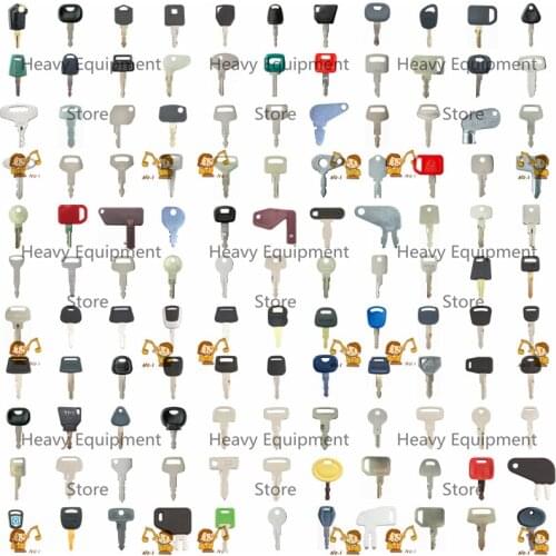 121 Pcs Heavy Construction Equipment Key For Caterpilla Liebherr Bomag For Volvo John Deere For Kubota Terex lift TCM For BOBCAT