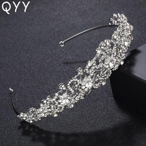 Crowns for Bridal Rhinestones Crystal Hair Accessories Jewelry Vintage Wedding Tiaras Sparkling Princess Queen Pageant