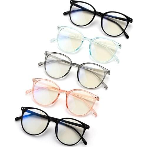 Oversized Round Glasses Office Computer Radiation Blocking Eyewear Women Anti Blue Gaming Big Size Eyeglasses Clear Lens