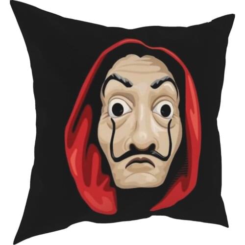 La Casa De Papel Money Heist Pillowcase Home Decorative Red Black Cushions Throw Pillow for Living Room Double-sided Printing