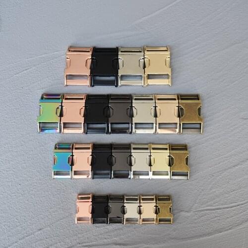 LOGO 1 Pcs 15/20/25/30mm Metal Quick Side Release Buckle Clasps Bag Strap Purse Clip Clasp Parts Leather Laser Engraving