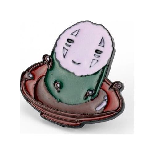 Anime Spirited Away No Face Man Enamel Pin Clothes Shirt Jeans Brooch Badge Charm Pins Metal Brooches for Women