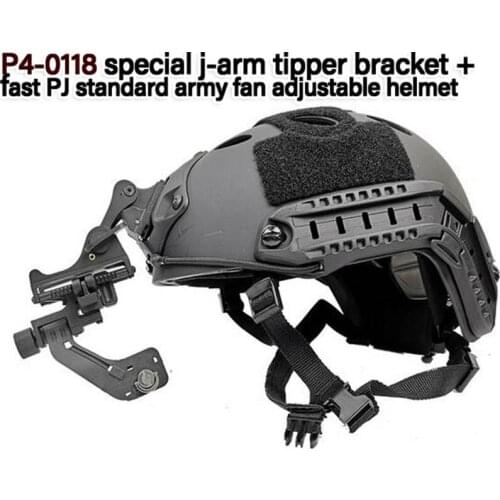 Set meal ) P4-0118 Monocular Night Vision Special j-arm Bracket Dumper And FAST PJ Standard Army Fan Adjustable Helmet